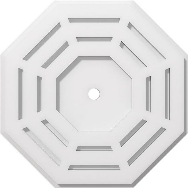Ekena Millwork CMP16WN-01000 16 in. OD x 1 in. ID Square Westin Architectural Grade PVC Contemporary Ceiling Medallion