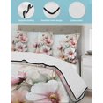 thumbnail image 4 of Quilts Full Size, Pink Spring Floral Soft Comforter Bedding Set for Bed, Vintage Botanical Retro Flowers Lightweight Quilted Bedspread with Pillow Cover(2 Pieces) for All Season, 78x90 Inch, 4 of 6