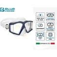 thumbnail image 2 of Máscara de buceo Cressi Horizon de 4 lentes, transparente azul hielo, 2 of 7