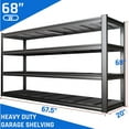 thumbnail image 5 of PMKES 67" Wide Garage Shelving Unit, 67" W x 20" D x 68" H, Heavy Duty Garage Storage Shelves,3000 LBS Capacity, Industrial Adjustable Shelves for Basement Warehouse, 5 of 7