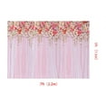 thumbnail image 3 of BSDHOME Polyester 7x5ft Fond de Photographie Fond de Rideau Rose Fond de Fleur Rouge pour Studio Photo de Mariage, 3 of 4