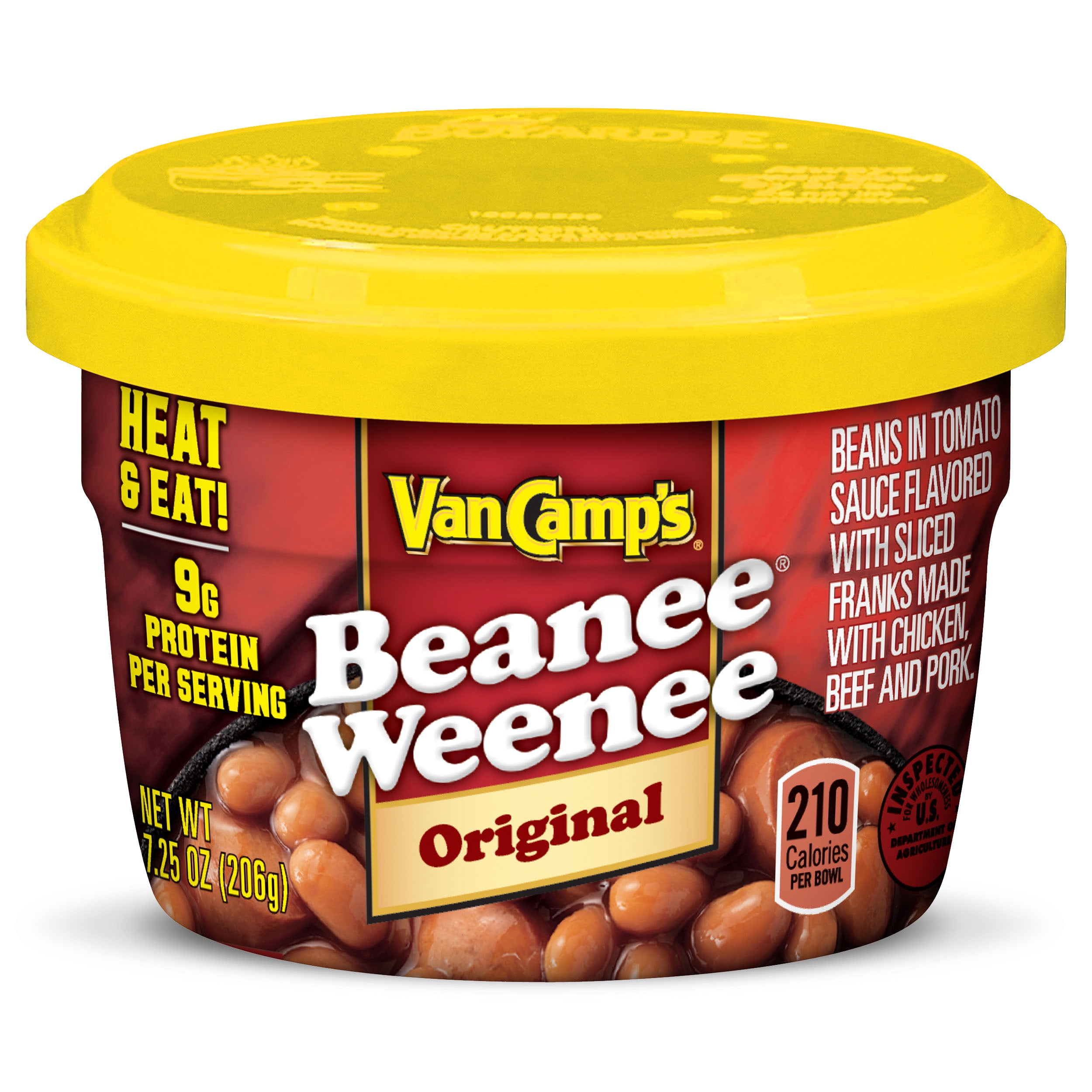 Van Camp's Beanee Weenee Original Flavor Microwavable Cup, 7.25 oz