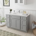 thumbnail image 2 of 48 in. W x 21 in. D x 32.5 in. H Bath Vanity Cabinet without Top in Gray, 2 of 5