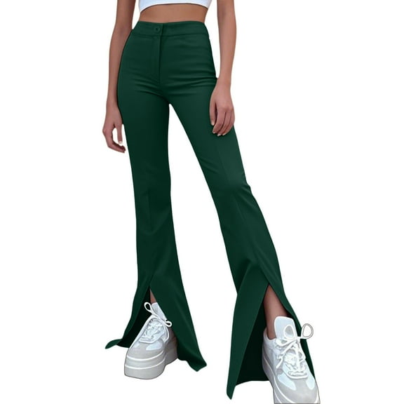 Women's Casual Mid Waist Cargo Jeans Stretch Wide Leg Denim Pants With PocketsFashion Clothing Womens Pants Summer Palazzo Pants