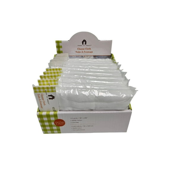 CHEESE CLOTH 6YD PDQ10, Cheese Cloth 6 Yards Cdu of 10