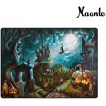 thumbnail image 3 of FREEAM Halloween Area Rug 2'x3', Mystery Graveyard Pumpkin Polyester Area Rug Mat for Living Dining Dorm Room Bedroom Home Decorative, 3 of 6