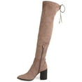 thumbnail image 2 of Journee Womens Paras Wide Calf Stacked Heel Over The Knee Boots, 2 of 9