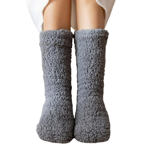 GDREDA Classification Floor Socks for Adults - Cozy Winter Home Sleep Wear for Nighttime Comfort and Leg Coverage - Home Use Grey,One Size