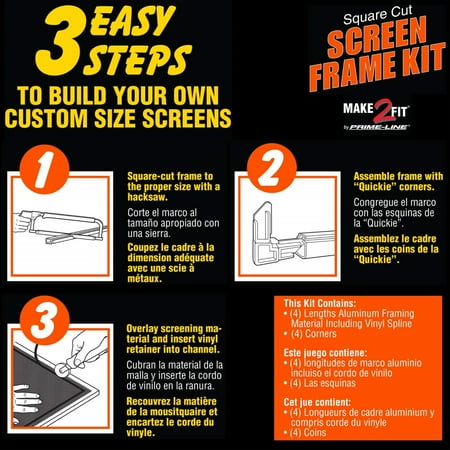 Prime-Line Bronze Aluminum 5/16 in. W X 3/4 in. L Screen Frame Kit 1 pk