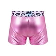 thumbnail image 2 of YEAHDOR Kids Girls Skating Board Shorts Printed Wide Waistband Gymnastics Dance Shorts Pink Leopard 6, 2 of 5
