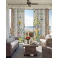 thumbnail image 6 of Easter Blackout Curtains for Bedroom Living Room Darkening Curtains 96 Inches Long Rustic Gnomes Duck Floral Colorful Eggs Wooden Grain Window Curtain 2 Panels Set Window Treatment Drapes 52"x96", 6 of 9