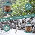 thumbnail image 4 of Wild Bird Feeder, Panorama Bird Feeder Hexagon Shaped Hanging Bird Feeder for Outside Outdoors Garden Yard Outside Decoration, 4 of 11