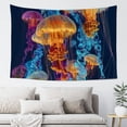 thumbnail image 5 of RKSupls Christmas Tapestry Wall Art, Jellyfish Sign Hanging Tapestry Decoration for Happy New Year Bedroom, Living Room, Dorm, Apartment Home Decor,60*40in, 5 of 5
