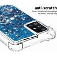 thumbnail image 4 of Compatible with Samsung Galaxy A51 5G Case Glitter Luxury Cute Love Liquid Quicksand Clear TPU Girls Women Stylish Bumper Shockproof Protective Case for Samsung Galaxy A51 5G Blue YB, 4 of 6
