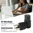 thumbnail image 3 of PDU Power Plug Adapter, 5-15P To IEC320 C13 Converter 4pcs 90 Degree Male To Female Standard  For Laptop Power Adapters, 3 of 8