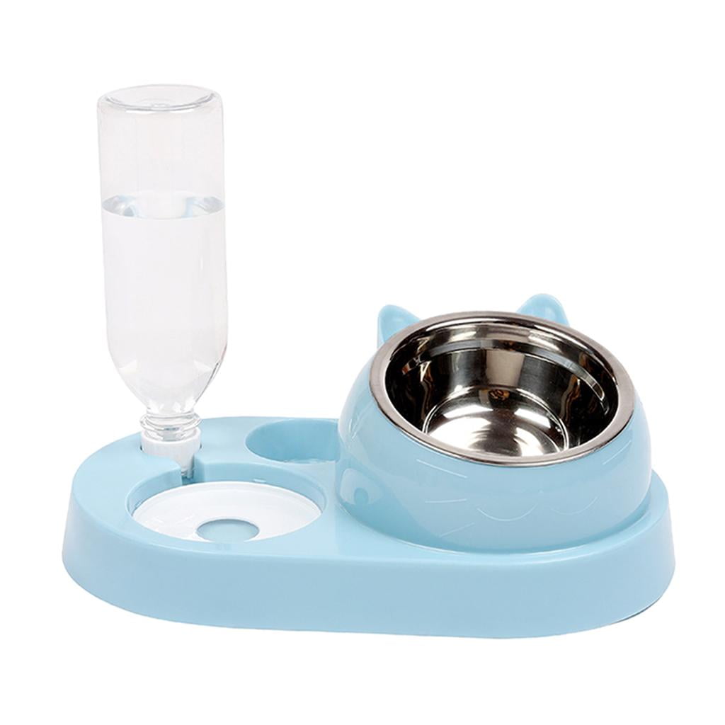 double puppy Bowls Water and Food Bowl Set with Moveable Stainless Bowl Automatic Water Dispenser Bottle Pet Feeder for Small dogs
