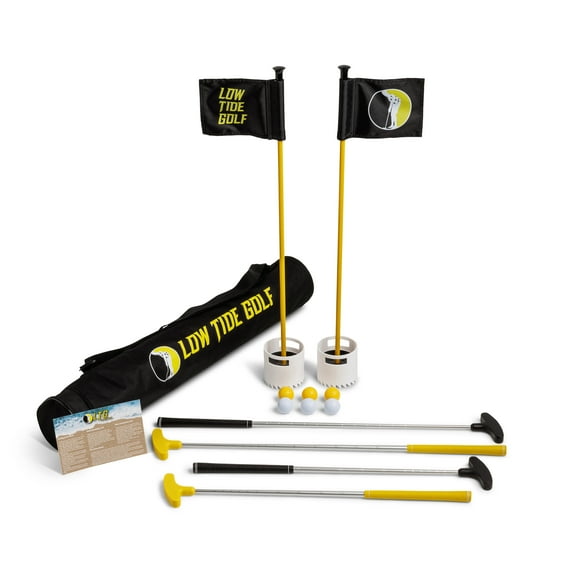 Low Tide Beach Golf Set – Family Edition with 2 Kids’ Putters – Portable Golf Club Set for Sand Play – Fun Outdoor Game for Adults & Kids – Easy to Carry, Lightweight & Durable