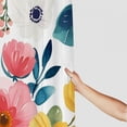 thumbnail image 3 of Awypu Bathroom Shower Curtain Set with Hooks - Most Beautiful Flowers Illustration Pattern - Waterproof - Multiple Sizes White, 3 of 7