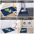 thumbnail image 5 of Rateoe Dino Playing Roller Skate Pattern Flannel Door Mat Indoor Outdoor Entrance, Waterproof All-Weather Doormat,Fade Resistant, Low Profile Entryway Mat 16x24in, 5 of 7