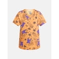 thumbnail image 5 of Scooby-Doo Women's Halloween Scrub Top with Short Sleeves, Sizes S-XXXL, 5 of 5
