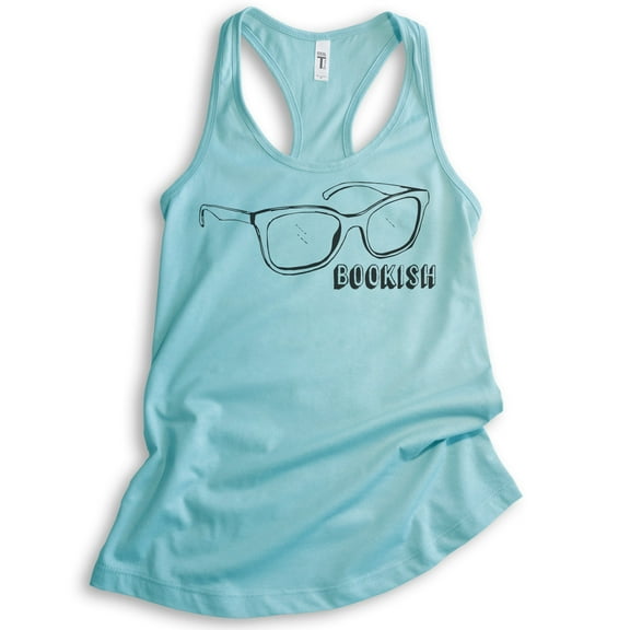 Bookish Tank Top, Ladies Racerback Tank Top, Glasses Tank, Reading Tank, Hipster Tank, Book Lover Tank, Cancun, Small