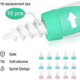 thumbnail image 4 of Ear Wax Remover Ear Cleaner Q Grips 360 Spiral Ear Wax Removal Tool Reusable Soft Silicone Ear Wax Picker with 16 Replacement Heads Ear Wax Cleaning T, 4 of 5