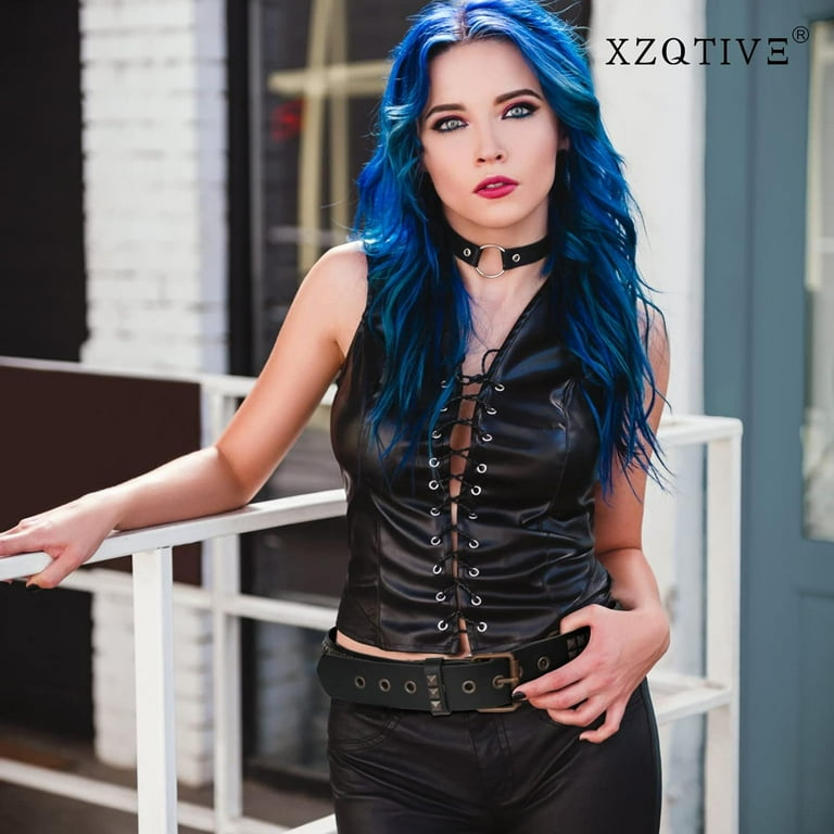 XIATIAN Studded Belt Metal Punk Rock Rivet Belts for Women/Men