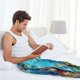 thumbnail image 5 of Fotbe Corals and Tropical Fish Pantalones de Pijama para Hombre, Pantalones de Dormir, Pantalones de Casa con Cintura Ajustable y Bolsillos-3X-Large, 5 of 6