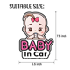 thumbnail image 4 of Pegatinas BabyinCar Letreros para Niñas, Pegatina para Coche de Bebé Pegatina de Seguridad Extraíble Tablero de Anuncios, Linda Pegatina para Ventana de Coche para Bebé (Niña), 4 of 5