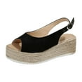 thumbnail image 3 of Mostsola Platform Espadrilles for Women Sandals Open Toe Slippers Casual Slingback Heels, 3 of 9