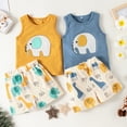 thumbnail image 6 of Dooleck Elephant Baby Clothes Animal Outfit Unisex Sleeveless Tops Shorts Pant Set, 6 of 8