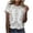 White#2, variant on Jamicy Blouse for Women Gift for Mother Womens Dressy Tops Women's Fashion Casual Short Sleeve Flower Print Round Neck Pullover Top Blouse