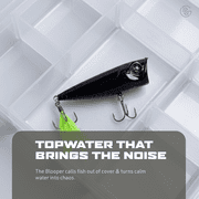 Googan Squad Blooper Topwater Fishing Lure, Ghost Gill, 2.75-Inch, 3/8 Oz