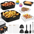 thumbnail image 1 of Dual Air Fryer Accessories For Moulinex Ez9018 5.2/3.1 L, 17 PCS Set For Philips Airfryer Series 3000/Tefal Easy Fry, Mit, 1 of 4