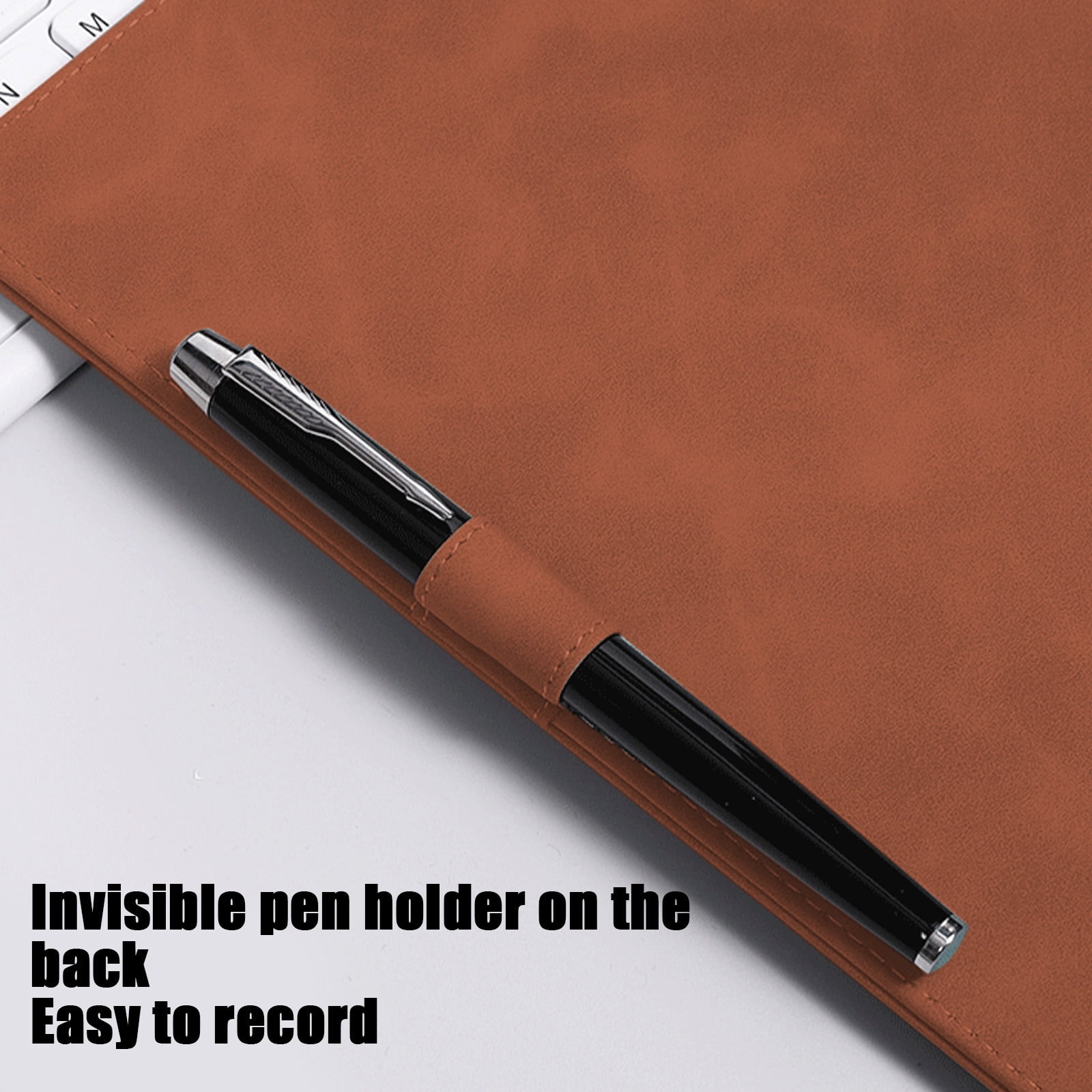 JilgTeok 2 Packs A4 Leather-Like Magnetic Clipboard Pad with Writing and Folder Clamp Document Organizer Writing Pad Business Card Holder for School Office Home