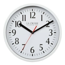 La Crosse Clock 8 inch Basics White Analog Quartz Wall Clock, 404-3020W