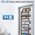 thumbnail image 5 of Rolarhola Over The Door Storage - 5 Shelf Behind Door Hanging Organizer with 5 Clear View Pockets, Space Saving Mesh Organizer for Bedroom, Bathroom, Closet, Pantry (Gray), 5 of 8