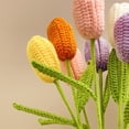 thumbnail image 4 of 2 Pcs Handmade Weave Single Tulip Romantic Valentines Gift for Wife, Tulip Flowers for Delivery Mothers Day, 4 of 6