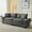 Grey + Upholstered + Foam + 2 Seat, variant on SOULART 84" Cloud Couch, Gray Sectional Sofa, Loveseat for Small Spaces with Pillows
