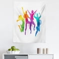 thumbnail image 1 of Youth Tapestry, Watercolor Group of Friends Jumping Human Silhouettes in Rainbow Colors Energy Print, Fabric Wall Hanging Decor for Bedroom Living Room Dorm, 5 Sizes, Multicolor, by Ambesonne, 1 of 1