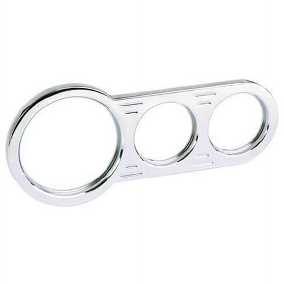 Chrome Gauge Panel, One 3-1/8, Two 2-1/16