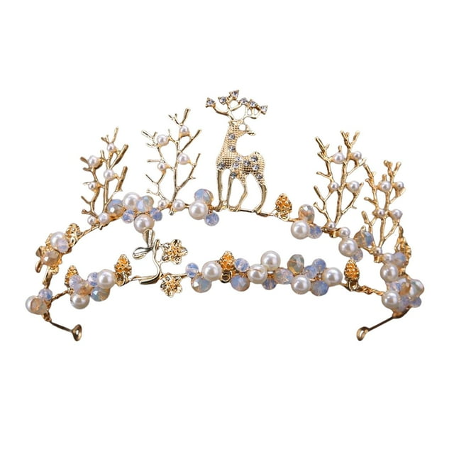 Corona de tiara Tiaras Corona de princesa para novia Corona de princesa de cuento de hadas para mujer Estilo G