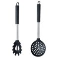 thumbnail image 1 of 2 uds utensilios de cocina antiadherentes con mango de acero inoxidable, herramientas de cocina resistentes al calor sin BPA, 1 of 5