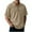 Khaki, variant on LODIENY Mens Polo Shirts Quarter Zip Shirts Vintage Casual Classic Lightweight Short Sleeve Golf Collared T-Shirt Tops with Pocket Green XL