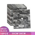 thumbnail image 1 of Pegatinas de pared 3D de espuma, papel tapiz con patrón de ladrillo de imitación para sala de estar, dormitorio, pared de TV, pegatinas autoadhesivas impermeables, 10 Uds., 1 of 4