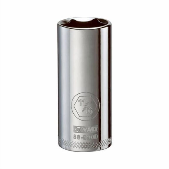 DEWALT DWMT88990OSP SAE Socket, Deep, 6-Point, 11/16-In., 3/8-In. Drive - Quantity 1
