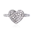 thumbnail image 2 of Elegant Womens Heart Ring Gold Plated Alloy With Gemstone Inlay For Anniversary And Promise Elegant Daily Wear, 2 of 3