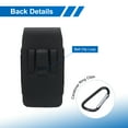 thumbnail image 4 of Phone Belt Holder Case for 6.3-6.5" Cell Phones, Extra Large Vertical Grain Leather Phone Belt Pouch, Black, 4 of 6