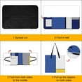 thumbnail image 4 of Blue Geometric Outdoor Picnic Blanket, Foldable Waterproof Beach Mat, Portable Beach Blanket for Beach Camping, Hiking, Family Concerts, 4 of 8
