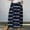 Blue, variant on WXLWZYWL Women's Linen Maxi Skirt with Pockets - Floral Print Casual Elastic Waistband Flared Long Skirt 2024 Fall Fashion